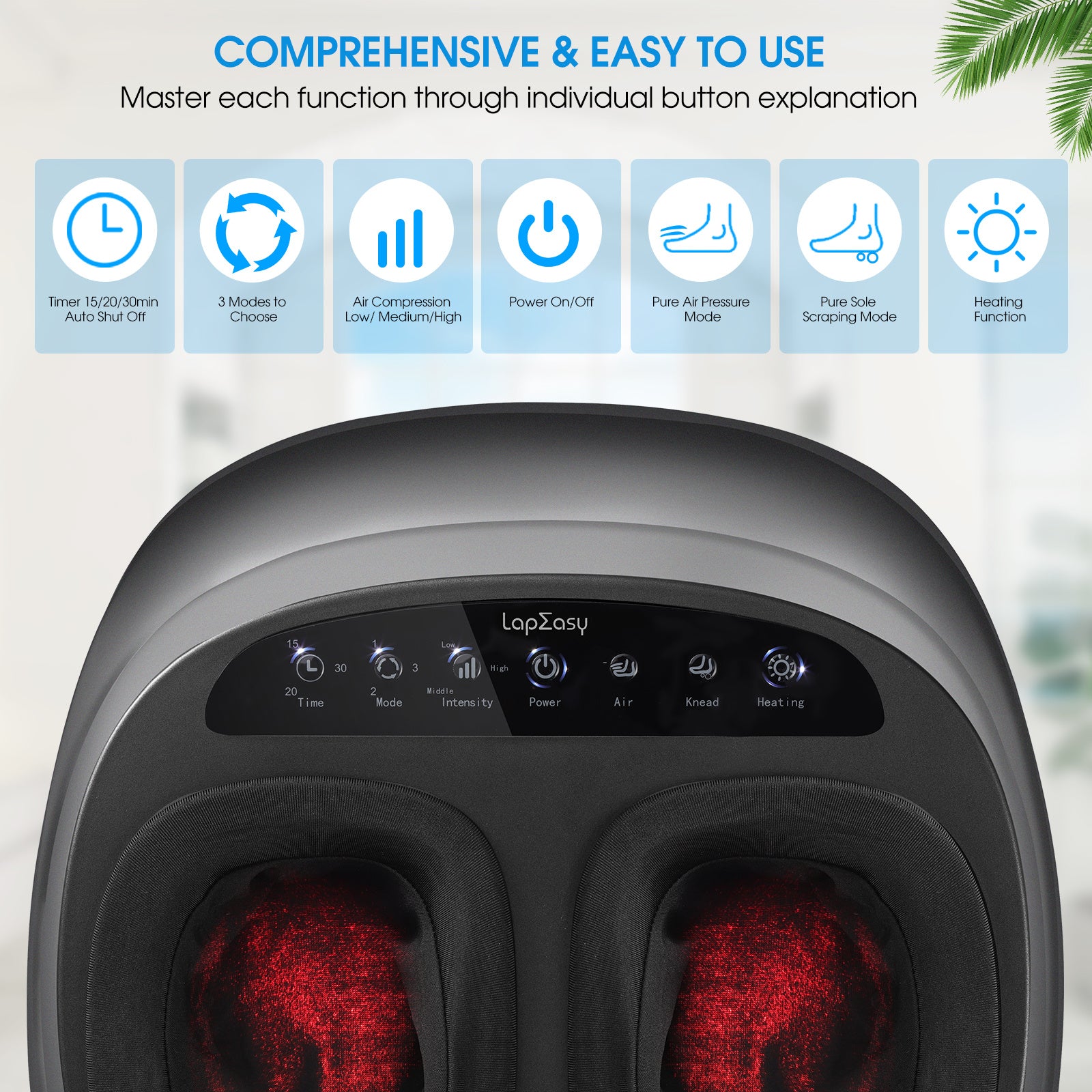 Electric Foot Massager with Heat – Deep Kneading Massage for Home & Office, Ideal Gift for Men and Women