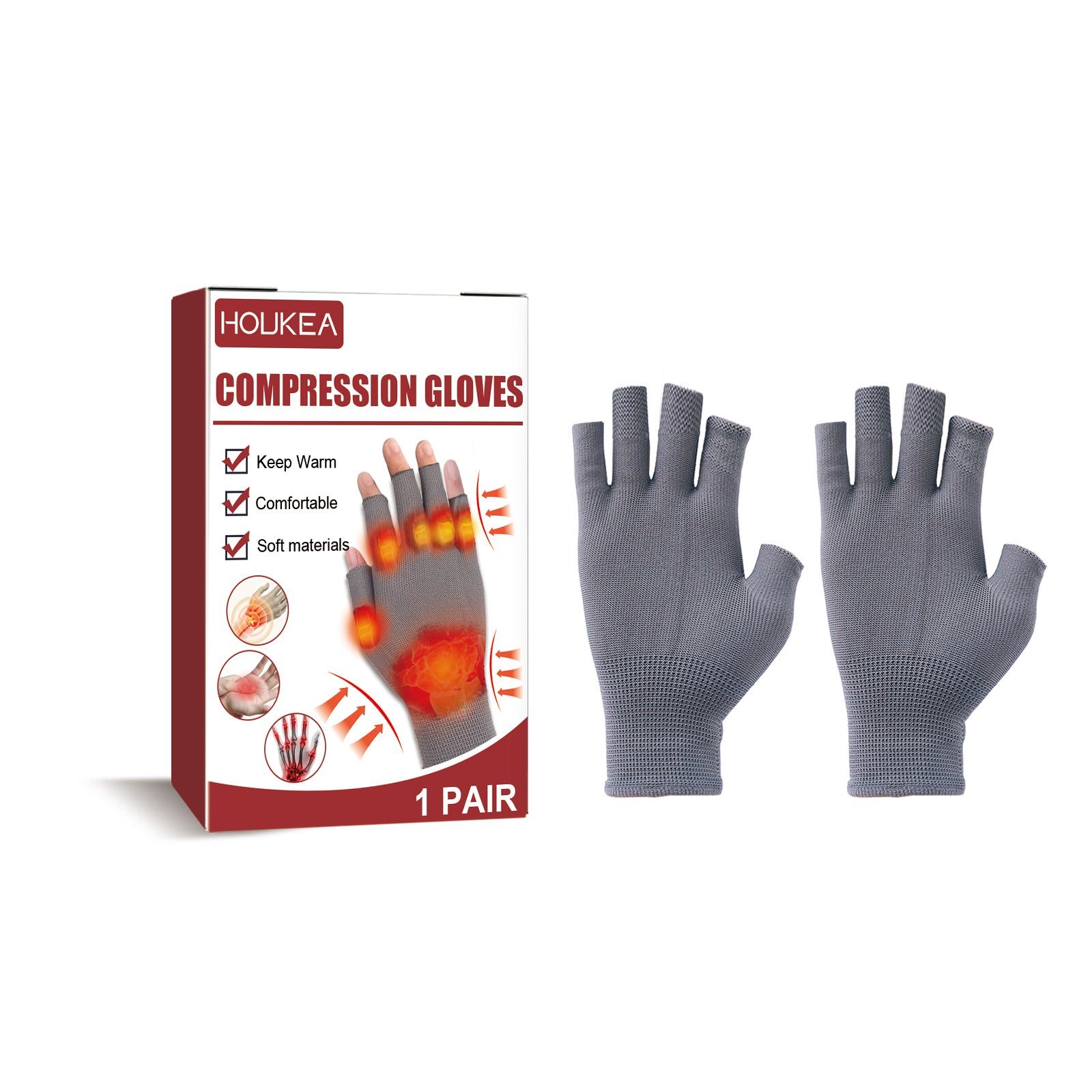 Compression Wrist Gloves – Relief for Stiff Hands, Wrists, Thumbs, Swollen Joints, and Arthritis Pain