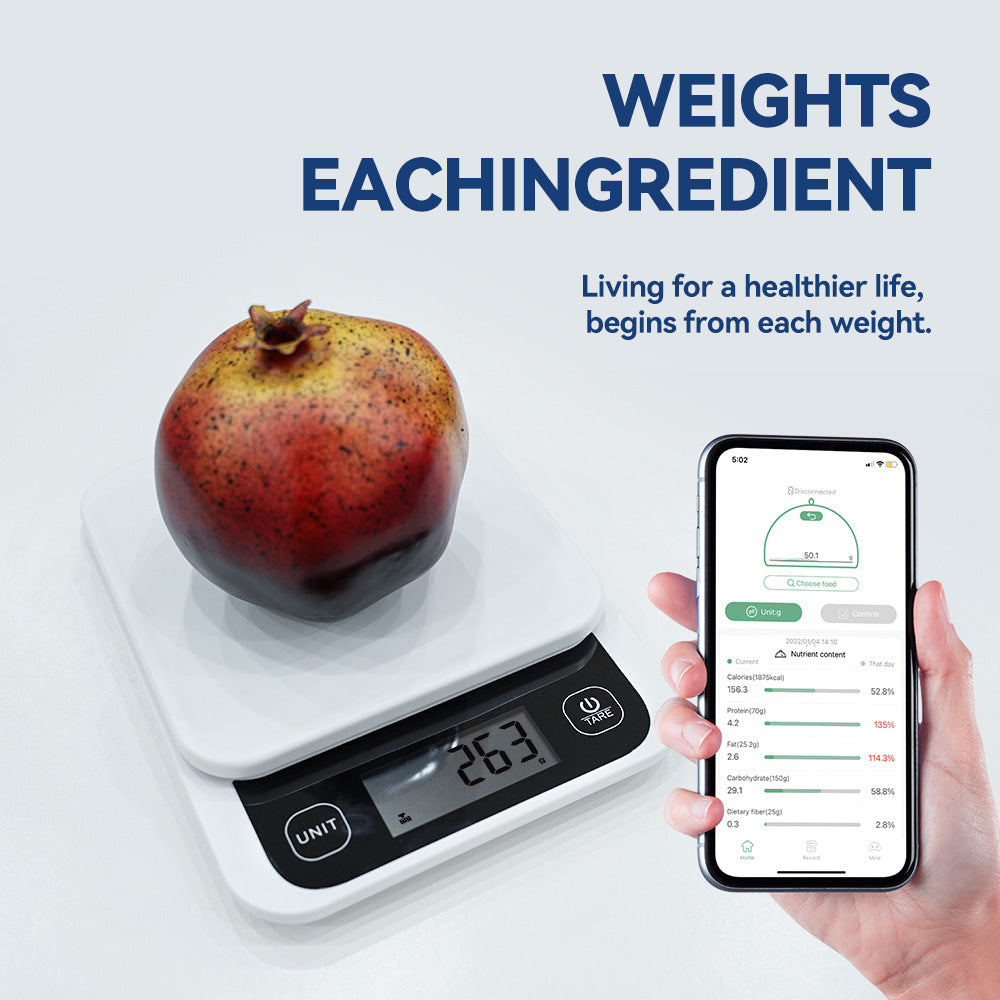 Smart Digital Kitchen Scale with Nutrition Calculator App – Food Calorie & Baking Scale